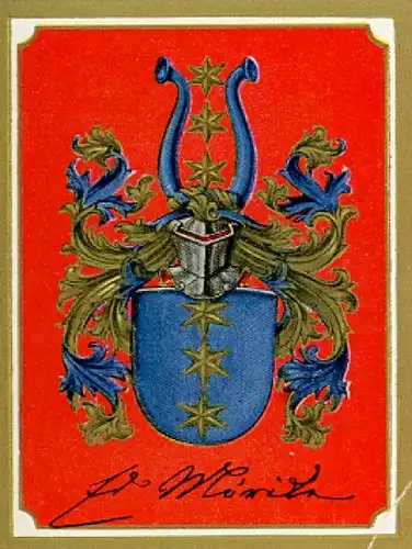 Sammelbild Ruhmreiche Deutsche Wappen Nr. 179, Eduard Mörike, Dichter