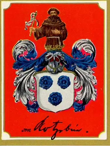 Sammelbild Ruhmreiche Deutsche Wappen Nr. 177, August von Kotzebue, Dichter