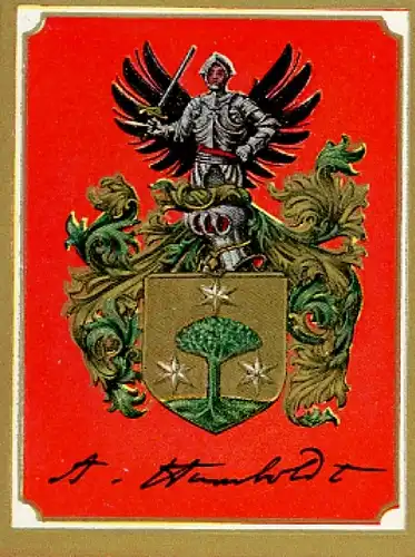 Sammelbild Ruhmreiche Deutsche Wappen Nr. 228, Alexander von Humboldt, Naturforscher