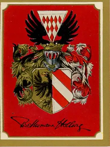 Sammelbild Ruhmreiche Deutsche Wappen Nr. 52, Theobald von Bethmann Hollweg, Reichskanzler