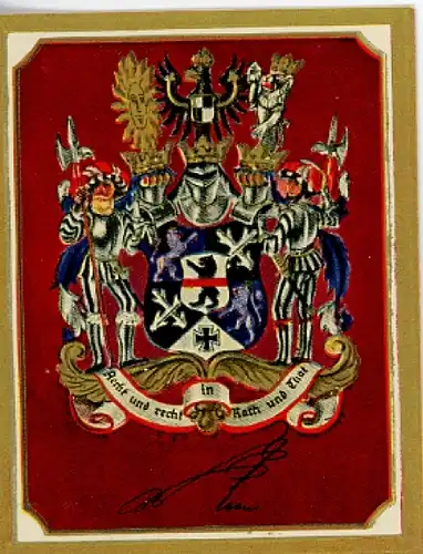 Sammelbild Ruhmreiche Deutsche Wappen Nr. 102, Albrecht Graf von Roon, preußischer Kriegsminister