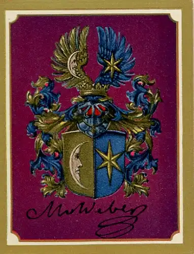 Sammelbild Ruhmreiche Deutsche Wappen Nr. 206, Carl Maria von Weber, Komponist