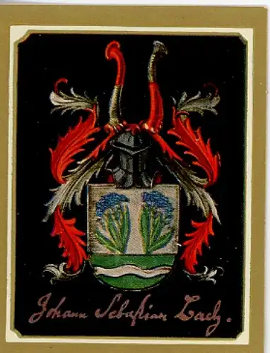 Sammelbild Ruhmreiche Deutsche Wappen Nr. 203, Johann Sebastian Bach, Komponist
