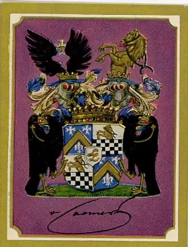 Sammelbild Ruhmreiche Deutsche Wappen Nr. 7, Casimir Graf von Carmer, preußischer Justizreformer