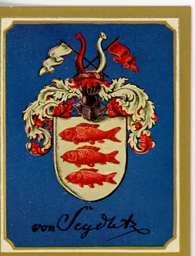 Sammelbild Ruhmreiche Deutsche Wappen Nr. 66, Friedrich Wilhelm von Seydlitz, Reitergeneral