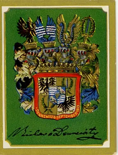 Sammelbild Ruhmreiche Deutsche Wappen Nr. 91, Friedrich Wilhelm Bülow von Dennewitz, General