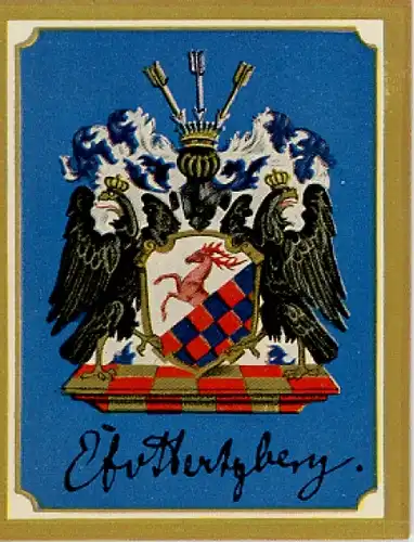 Sammelbild Ruhmreiche Deutsche Wappen Nr. 4, Ewald Friedrich von Hertzberg, preuß. Staatsminister