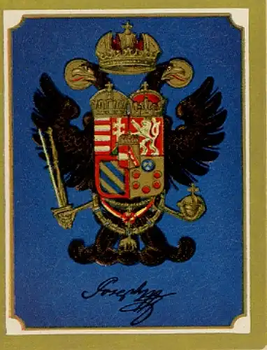 Sammelbild Ruhmreiche Deutsche Wappen Nr. 12, Joseph II., Kaiser des Römischen Reiches