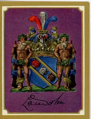 Sammelbild Ruhmreiche Deutsche Wappen Nr 74, Gideon Ernst von Laudon, österreichischer Feldmarschall