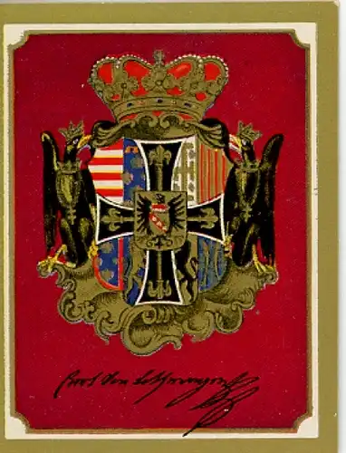 Sammelbild Ruhmreiche Deutsche Wappen Nr 73, Karl Herzog von Lothringen, österreich. Feldmarschall