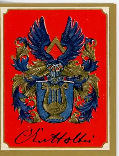 Sammelbild Ruhmreiche Deutsche Wappen Nr. 180, Karl von Holtei, Dichter