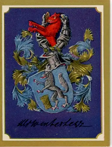 Sammelbild Ruhmreiche Deutsche Wappen Nr. 69, Hans Karl von Winterfeldt, preußischer Generalleutnant