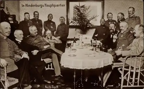 Ak In Hindenburgs Hauptquartier, Paul von Hindenburg, Heerführer