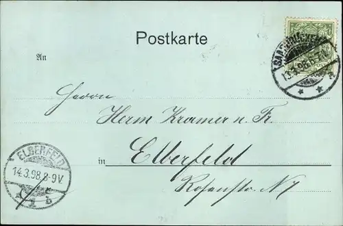 Mondschein Ak Saarbrücken im Saarland, Saaransicht nach dem Halberg