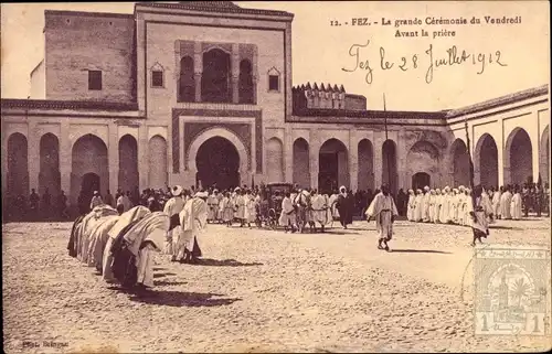 Ak Fès Fez Marokko, La grande Ceremonie du Vendredi avent la priere