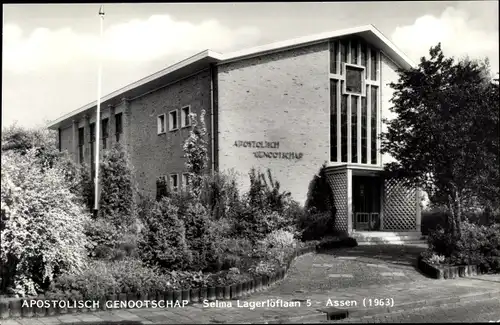 Ak Assen Drenthe Niederlande, Apostolisch Genootschap, Selma Lagerlöflaan 5, 1963