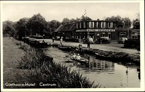 Ak Giethoorn Overijssel Niederlande, Hotel-Restaurant Centrum