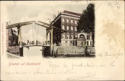 Ak Dordrecht Südholland Niederlande, B´Hebebrücke