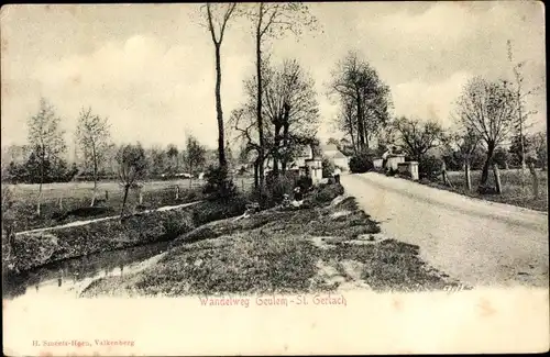 Ak Geulem Houthem Limburg Niederlande, Wandelweg Geulem-St. Gerlach