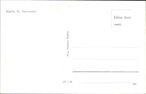 Ak Baarlo Peel en Maas Limburg Niederlande, St. Petruskerk