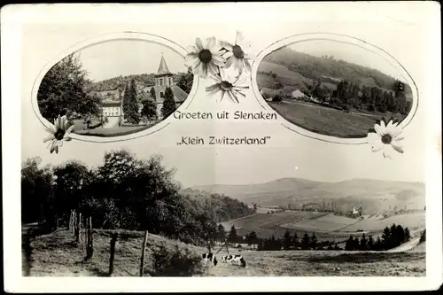 Ak Slenaken Gulpen Wittem Limburg Niederlande, Panorama vom Ort