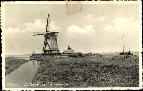 Ak Krommenie Zaanstad Nordholland Niederlande, Molen De Woudaap