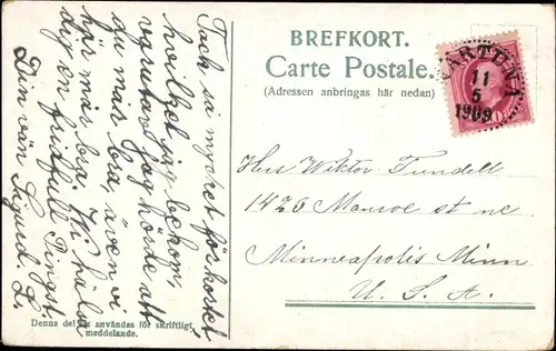 Ak Stockholm Schweden, Parti af Strandvägen