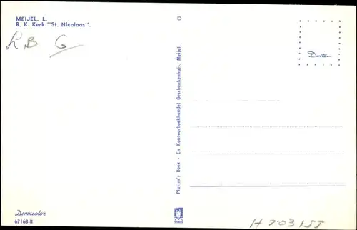Ak Meijel Peel en Maas Limburg Niederlande, R. K. Kerk St. Nicolaas