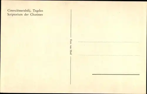 Ak Tegelen Heidenend Venlo Limburg Niederlande, Cistercienserabdij, Scriptorium der Choristen