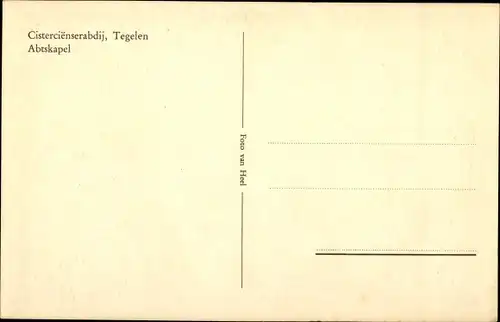 Ak Tegelen Heidenend Venlo Limburg Niederlande, Cistercienserabdij, Abtskapel