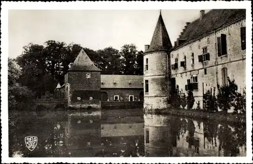 AK Klimmen Limburg Niederlande, Kasteel Rivieren, Wasserschloss