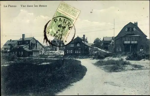 Ak La Panne De Panne Westflandern, Vue dans les dunes