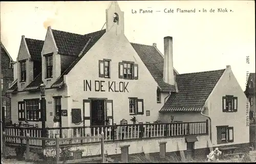 Ak La Panne De Panne Westflandern, Cafe Flamand In de Klok