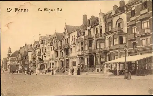 Ak La Panne De Panne Westflandern, La Digue Est