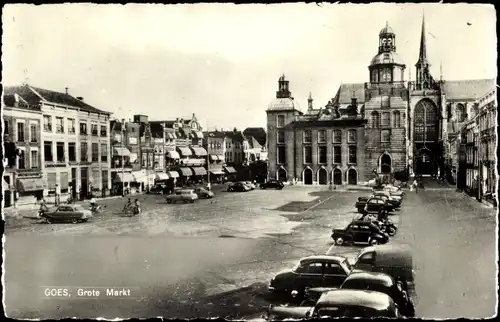 Ak Goes Zeeland Niederlande, Grote Markt