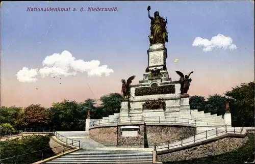Ak Rüdesheim am Rhein, Niederwald Nationaldenkmal