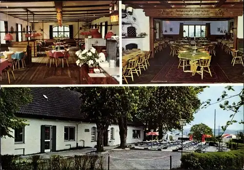 Ak Murnau am Staffelsee, Barbara Keller, Innenräume, Außenansicht mit Terrasse