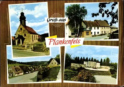 Ak Plankenfels in Oberfranken Bayern, Kirche, Denkmal, Ortsansichten