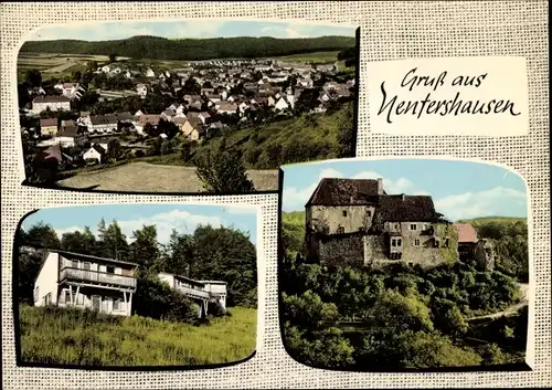 Ak Nentershausen in Hessen, Panorama, Erholungsort mit Familienferienhof, Ruine