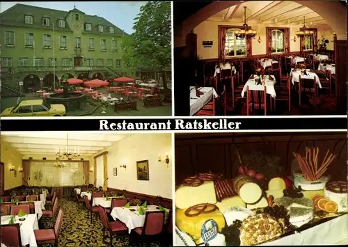 Ak Wipperfürth Oberbergischer Kreis, Restaurant Ratskeller, Innenansicht