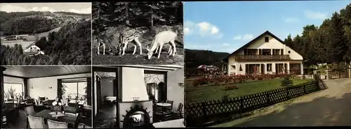 Klapp Ak Bad Hönningen am Rhein, Hotel Schönblick, Außenansicht, Rehe, Panorama, Innenansichten