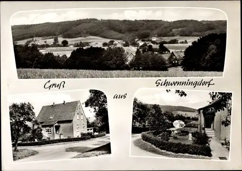 Ak Schwenningdorf Rödinghausen Westfalen, Panorama, Privat-Pension Berens, Garten