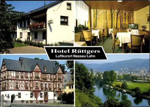 Ak Nassau an der Lahn, Hotel Rüttgers, Inh. A. Klein, Inneres, Fernseher