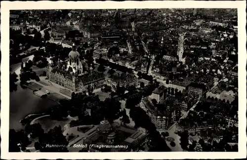 Ak Hannover in Niedersachsen, Fliegeraufnahme, Schloss