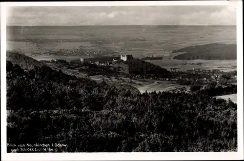 Ak Neunkirchen im Odenwald Modautal, Schloss Lichtenberg, Höhengasthof und Pension "zum grünen Baum"