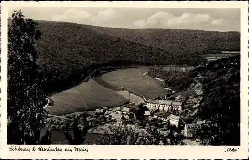 Ak Schönau Gemünden am Main, Gaststätte Haus März, Panorama