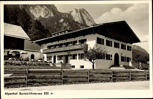 Ak Ramsau im Berchtesgadener Land Oberbayern, Alpenhof Bartels am Hintersee