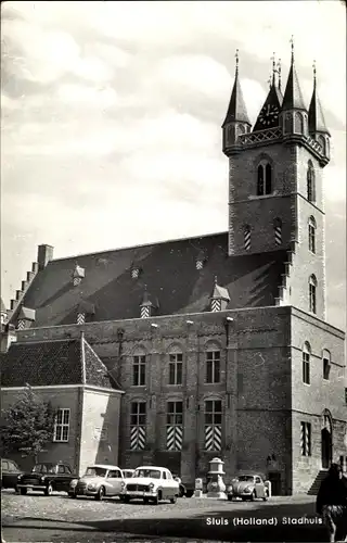 Ak Sluis Zeeland Niederlande, Stadhuis