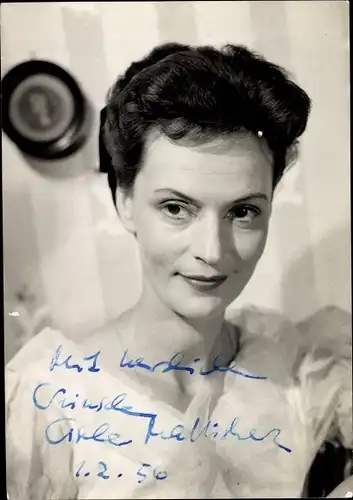 Foto Schauspielerin Gisela Mallischer, Portrait, Autogramm