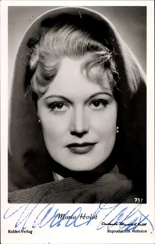 Ak Schauspielerin Maria Holst, Portrait, Autogramm